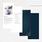 "Dreamkeeper" - Wedding Programs in Midnight by Jennifer Postorino - Back of Card Options
