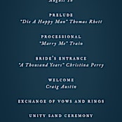 "Dreamkeeper" - Wedding Programs in Midnight by Jennifer Postorino - Detail