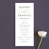 "Sullavan" - Wedding Programs in Teal by Carly Reed Walker - Front