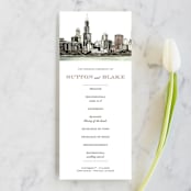 "Windy City" - Wedding Programs in Antique by Turner de Feria - Front