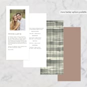 "Windy City" - Wedding Programs in Antique by Turner de Feria - Back of Card Options