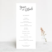 "blithe" - Wedding Programs in Charcoal by Design Lotus - Front
