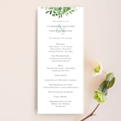 "Leafy ampersand" - Wedding Programs in Mint Leaf by Jennifer Wick - Front