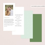 "Leafy ampersand" - Wedding Programs in Mint Leaf by Jennifer Wick - Back of Card Options