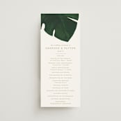 "Palm" - Wedding Programs in Classic Palm by Kaydi Bishop - Front