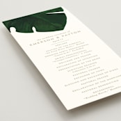 "Palm" - Wedding Programs in Classic Palm by Kaydi Bishop - Detail