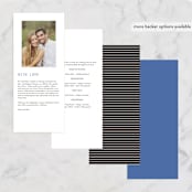 "Modern Water" - Wedding Programs in Celestial by Olivia Raufman - Back of Card Options