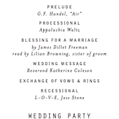 "Modern Water" - Wedding Programs in Celestial by Olivia Raufman - Detail
