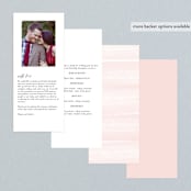 "Effervescent" - Wedding Programs in Blush by Kristie Kern - Back of Card Options
