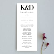 "The Minimalist" - Wedding Programs in Pearl by Kelly Schmidt - Front