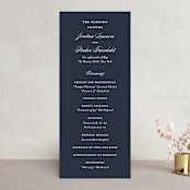 "Flawless" - Wedding Programs in Midnight by Kimberly FitzSimons - Front