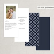 "Flawless" - Wedding Programs in Midnight by Kimberly FitzSimons - Back of Card Options