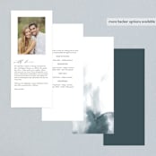 "Simple Elegance" - Wedding Programs in Tuxedo by Phrosné Barwood - Back of Card Options