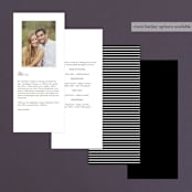 "Downtown" - Wedding Programs in Onyx by Lauren Chism - Back of Card Options