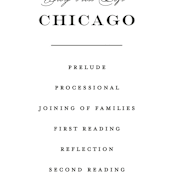 "Downtown" - Wedding Programs in Onyx by Lauren Chism - Detail