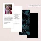 "Midnight Garden" - Wedding Programs in Midnight by Lori Wemple - Back of Card Options