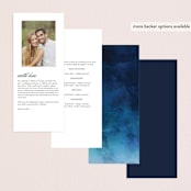 "Indigo Sea" - Wedding Programs in Ocean by Kelly Schmidt - Back of Card Options