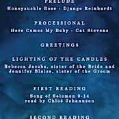 "Indigo Sea" - Wedding Programs in Ocean by Kelly Schmidt - Detail