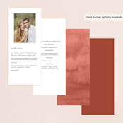 "Eden" - Wedding Programs in Poinsettia by Lori Wemple - Back of Card Options