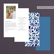 "Wildflower Floral" - Wedding Programs in Navy by Katharine Watson - Back of Card Options