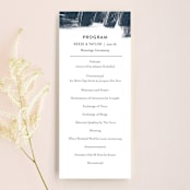 "Modern Brush" - Wedding Programs in Steel Blue by Lisa Guerrero - Front