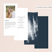 "Modern Brush" - Wedding Programs in Steel Blue by Lisa Guerrero - Back of Card Options