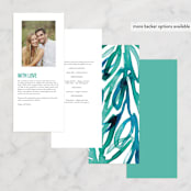 "Airy Blooms" - Wedding Programs in Haute Hibiscus by Simona Camp - Back of Card Options