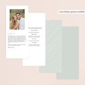 "Modern Wreath" - Wedding Programs in Sage by Hooray Creative - Back of Card Options