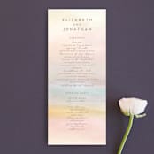 "Off Shore" - Wedding Programs in Dawn by Grace Kreinbrink - Front