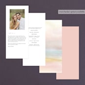"Off Shore" - Wedding Programs in Dawn by Grace Kreinbrink - Back of Card Options