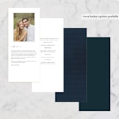 "Dash" - Wedding Programs in Midnight by Grace Kreinbrink - Back of Card Options