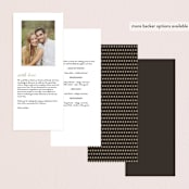 "Until Death" - Wedding Programs in Golden by Katie Zimpel - Back of Card Options