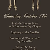 "Until Death" - Wedding Programs in Golden by Katie Zimpel - Detail
