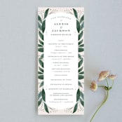 "Eternity" - Wedding Programs in Sage by Leah Bisch - Front