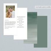 "Eternity" - Wedding Programs in Sage by Leah Bisch - Back of Card Options