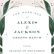 "Eternity" - Wedding Programs in Sage by Leah Bisch - Detail