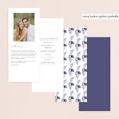 "feathers & florals" - Wedding Programs in Dusk by Olivia Raufman - Back of Card Options