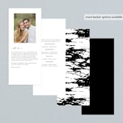 "Perspective" - Wedding Programs in Noir by Kimberly FitzSimons - Back of Card Options