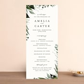 "Natures Greens" - Wedding Programs in Ivory by Susan Moyal - Front