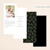 "Natures Greens" - Wedding Programs in Ivory by Susan Moyal - Back of Card Options