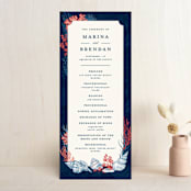 "Deep Blue" - Wedding Programs in Deep Blue by Paper Sun Studio - Front