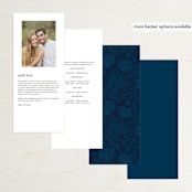 "Deep Blue" - Wedding Programs in Deep Blue by Paper Sun Studio - Back of Card Options