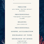 "Deep Blue" - Wedding Programs in Deep Blue by Paper Sun Studio - Detail