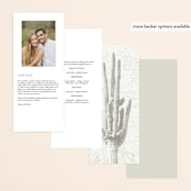 "Postcard from the Desert" - Wedding Programs in Sunset by Pink House Press - Back of Card Options