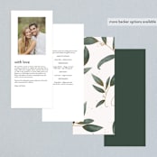 "Love Grows" - Wedding Programs in Leaf by Leah Bisch - Back of Card Options