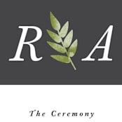 "Watercolor Leaf" - Wedding Programs in Porcelain by Hanna M - Detail