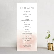 "Ethereal Bouquet" - Wedding Programs in Blush by Petra Kern - Front