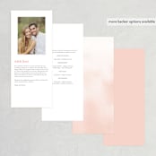 "Ethereal Bouquet" - Wedding Programs in Blush by Petra Kern - Back of Card Options