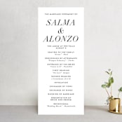 "Bad Dancing" - Wedding Programs in Dove by Amy Payne - Front