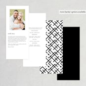 "Bad Dancing" - Wedding Programs in Dove by Amy Payne - Back of Card Options